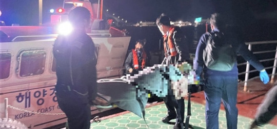 목포해경이 지난 2일 저녁 의식저하 응급환자를 육지로 이송하고 있다(1).jpg