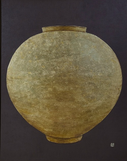 [크기변환]Present2417 116.7×91cm mixed media,gold leaf 2024.jpg